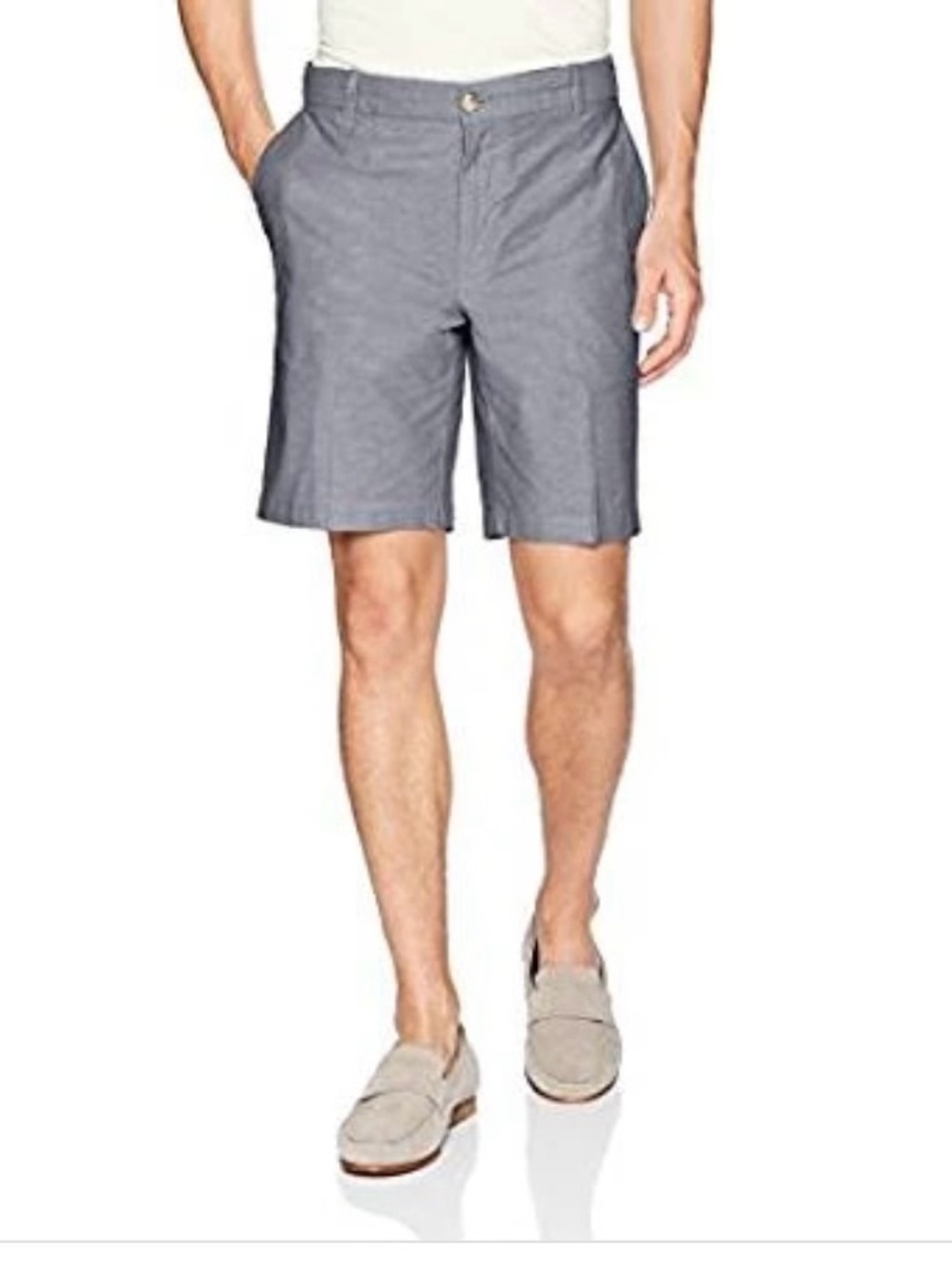 IZOD Men's Newport Flat Front Solid Oxford Short